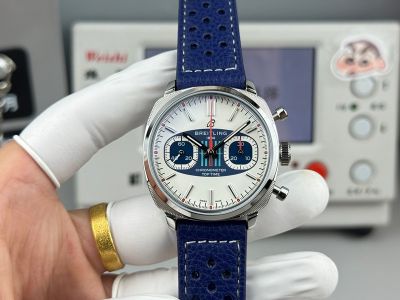 BLS Factory Breitling Top Time 38mm 7750 Movement Cowhide Leather Strap Watch